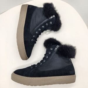 Cougar boots women's 10 black suede fur Dubliner waterproof winter comfy new$140